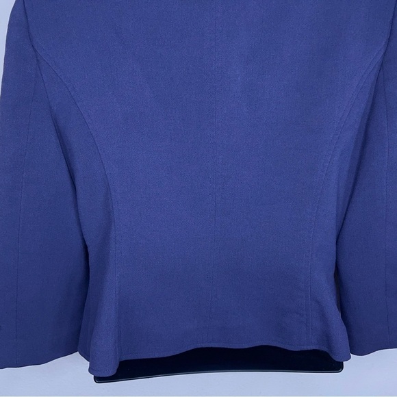 SIZE 6 AXCESS WOMENS PURPLE BLAZER 3/4 SLEEVE LINED BUTTON FRONT - Picture 8 of 11